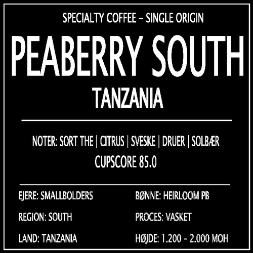 PEABERRY SOUTH, TANZANIA 250 G